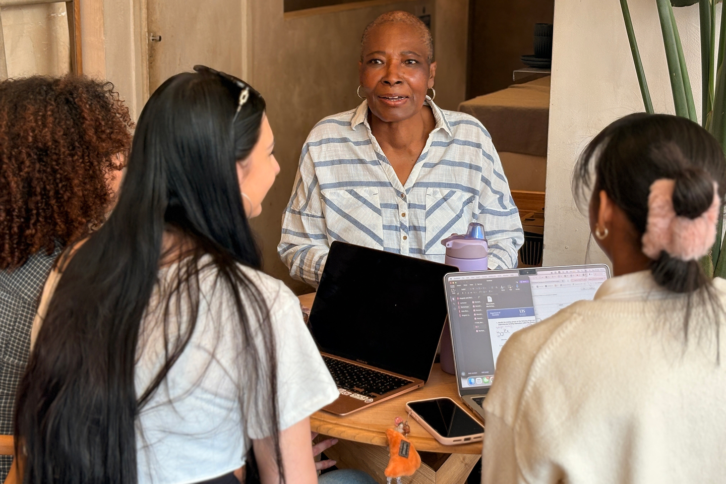 Women sitting together outdoors